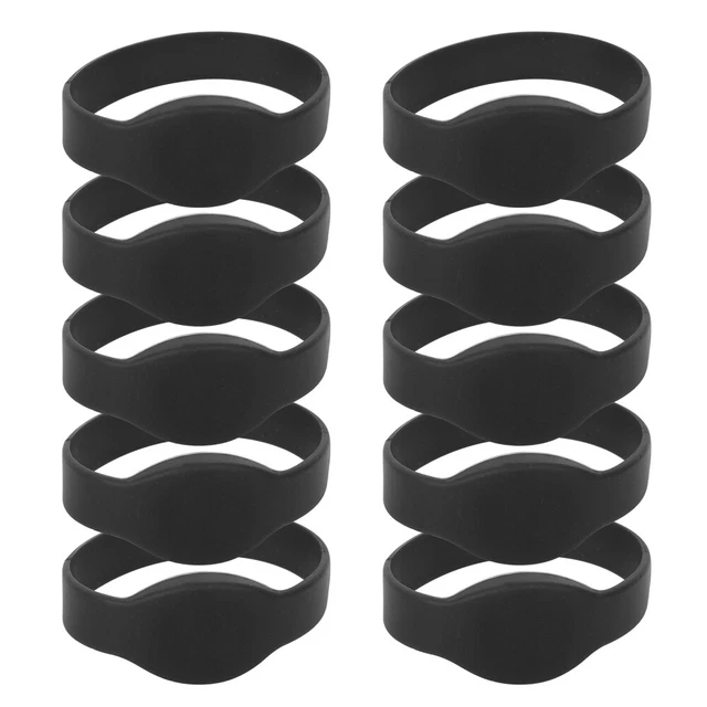 (Le Noir)10 Pièces Bracelet Bracelet Carte De Contrôle 'Accès
