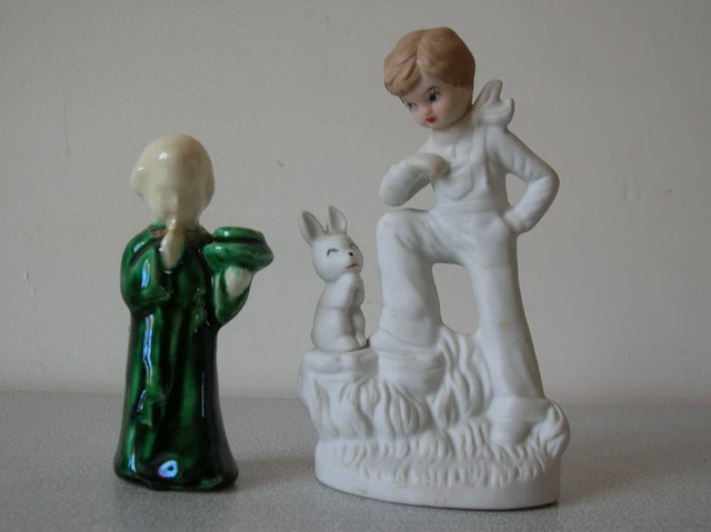Lot De 2 Statuettes Carlins – Aubaho – Porcelaine – Décoration – 14x23x23cm – NEUF