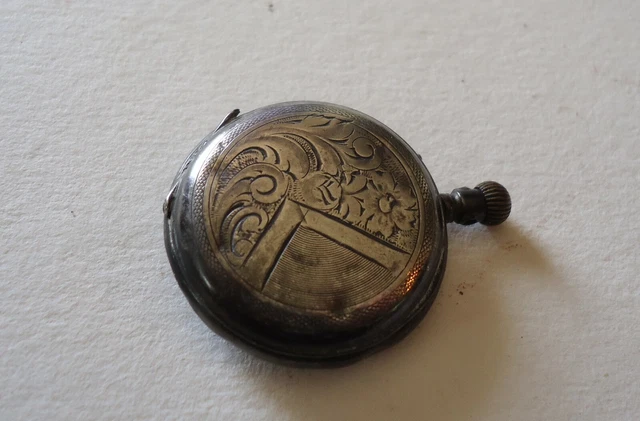 GUIVRE LADIES POCKET Pendant WATCH .800 SILVER CASE as is a