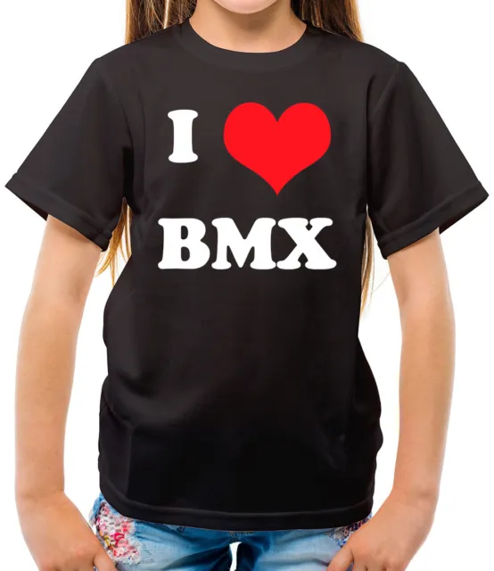 I Love BMX - Kids T-Shirt - Cycling - Bike - Racing - Cyclist - Riding-Motocross