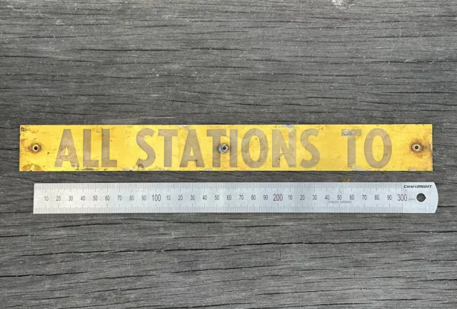 NSWGR Next Train Destination Board 'ALL STATIONS' Sign