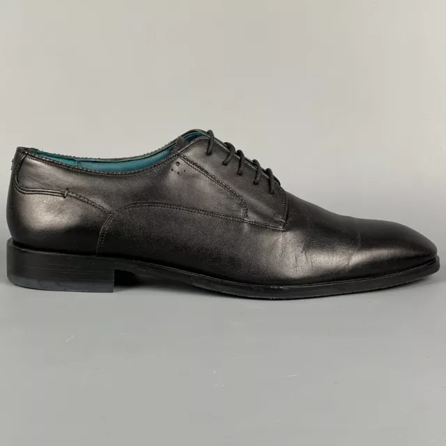 TED BAKER Taglia 12 Scarpe Stringate IN Pelle Nera