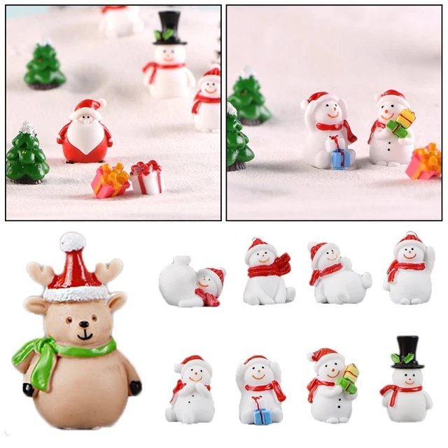 Landscape Xmas Tree Miniature Snowman Christmas Accessory Santa Claus Figurines