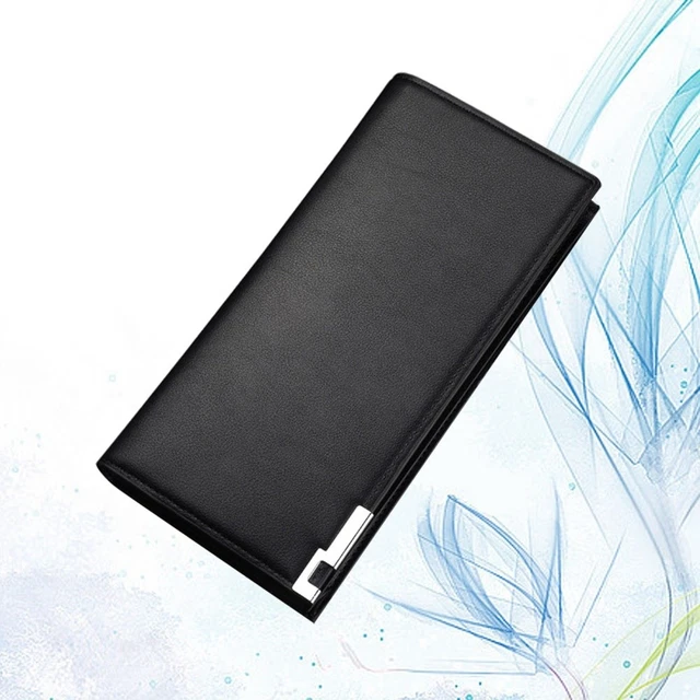 Portefeuille Homme Compact PU Noir - Porte-Cartes Vertical Multi-Cartes - Neuf Avec étiquettes