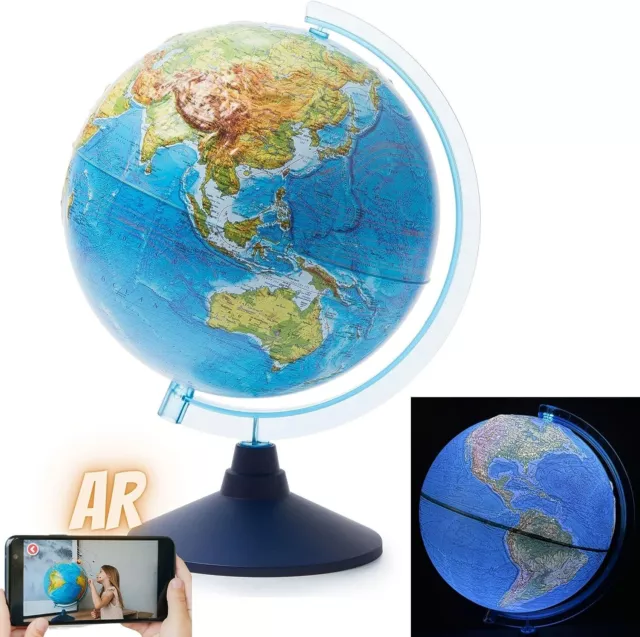 Exerz Cable-Free Illuminated World Globe LED Light Up Globe Dia 21CM 25CM 32CM