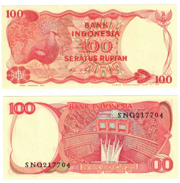 1984 Indonesia 100 RUPIAH P122  UNC  Bird