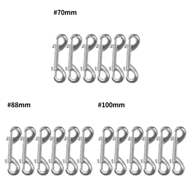 US 6Pcs Carabiners Home Chain Clips Leash Collar Bolt Hooks Pet Sling Strong