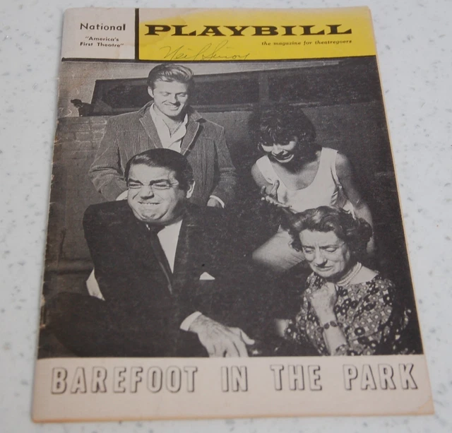 1963 BAREFOOT IN the Park Theatre Programme Robert Redford Neil Simon ...