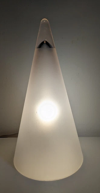 SCE Large Glass Teepee Table Lamp - Minimalist Contemporary Space Age 42cm
