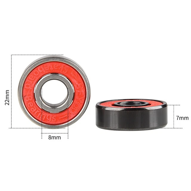 1pc Ceramic Ball Anti-rust Skateboard 608 Inline Roller Wheel Bearing 8x22x7mm
