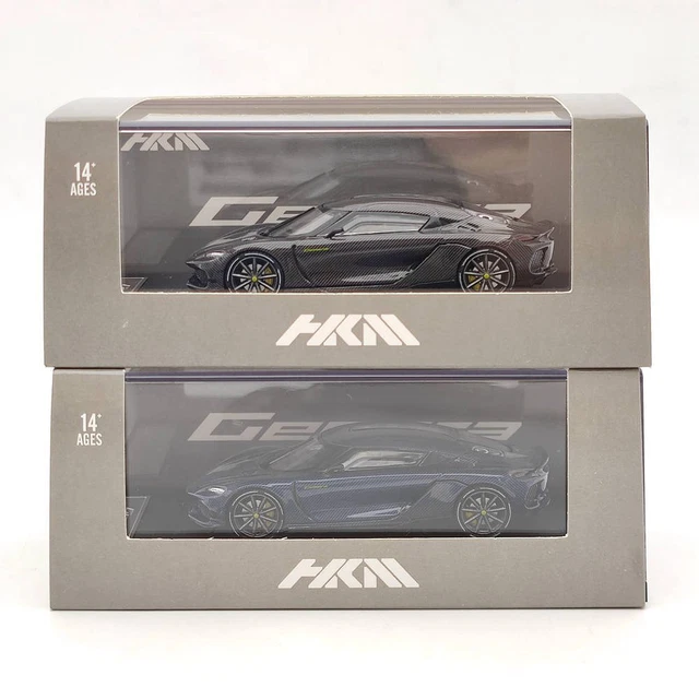 HKM 1:64 Koenigsegg Gemera Double Door Hybrid Supercar Carbon Diecast Model Car