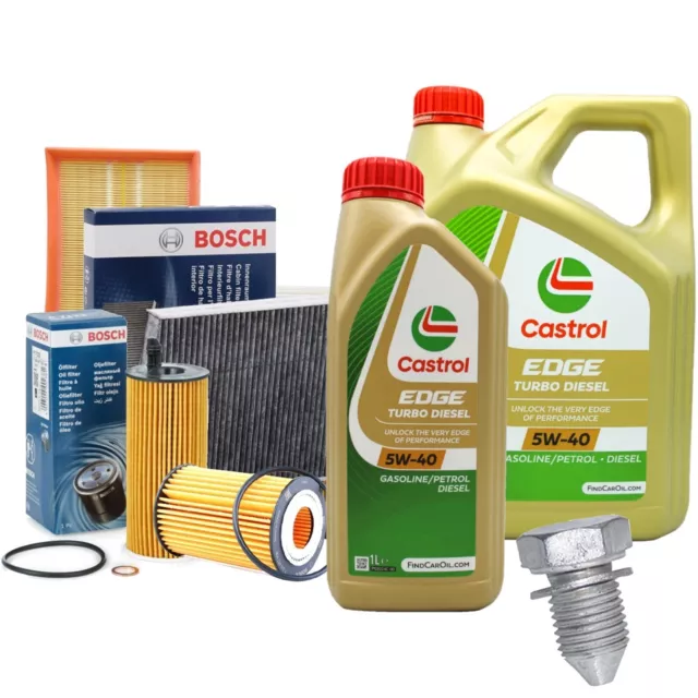 KIT TAGLIANDO 5LT OLIO + 4 FILTRI BOSCH AUDI A3 Sportback (8VA) 2.0 TDI KW 110