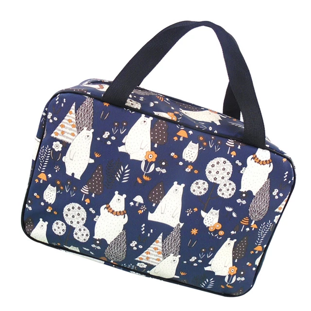 1 pz borsa da bagno portatile impermeabile modello orso polare pieghevole grande