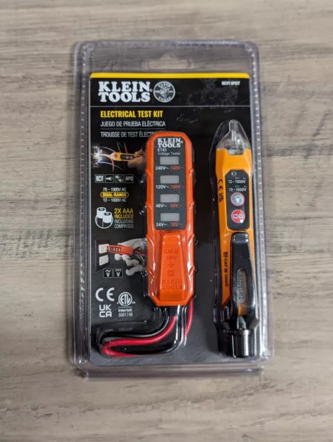 Klein Tools NCVT3PKIT Dual Range NCVT & AC/DC Voltage Tester Electrical Test Kit