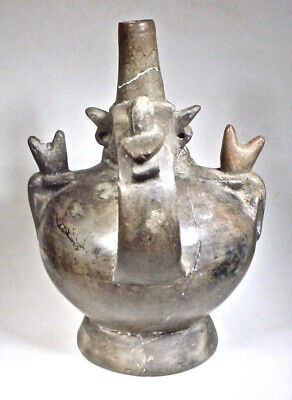 Pre-Columbian Deity Vessel Sican, Peru Ex Museum Coll. 4