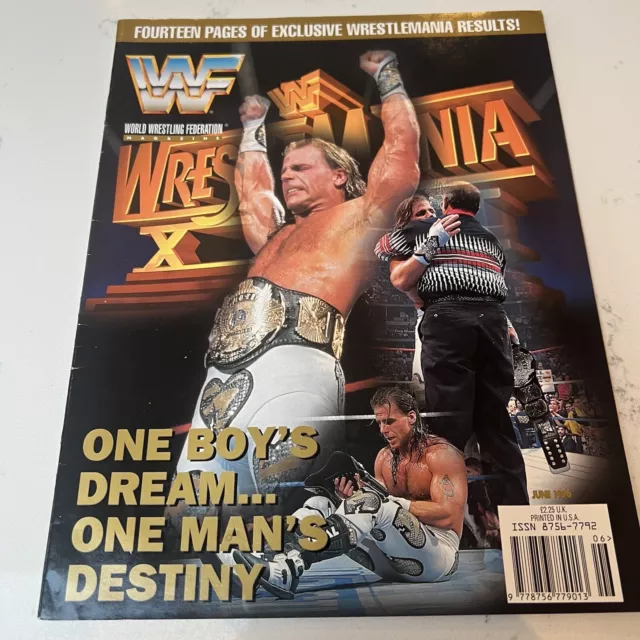 WWF Magazine June 1996 with Triple H Poster Wrestlemania Shawn Michaels WWE 96