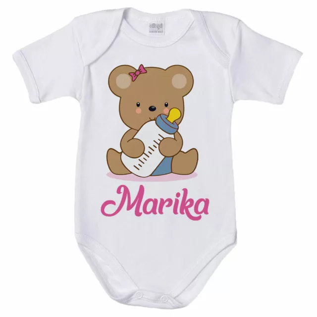 Body neonata personalizzato con nome baby bear