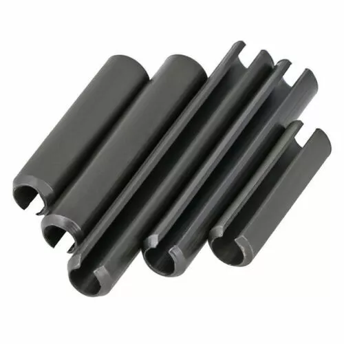 2000pcs Φ2.5mm x 20mm Black Carbon Steel Spring Type Straight Pins Slotted