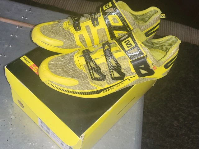 MAVIC Huez Road Shoes Yellow Mavic size Uk 8.5 Euro 42 2/3 Used Very Light Shoe