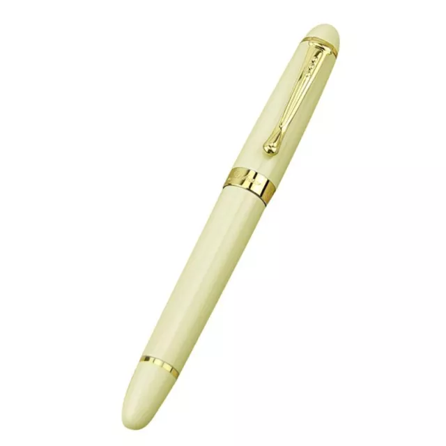 Penna stilografica Jinhao X450 bianco pennino medio finiture oro fantastica