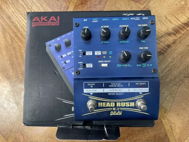 Akai Headrush E2 Delay Echo Looper Guitar Effect Pedal