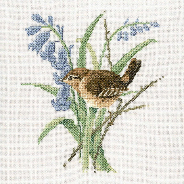 Kit punto croce contato Heritage Aida "Wren", DMWR377, 17,5x15,5cm, fai da te