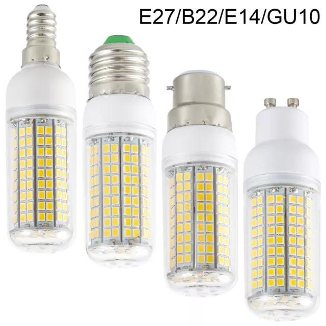 12W 1000LM E27/E14/B22/GU10 LED Corn Light Bulb SMD2835 No Flicker High Bright