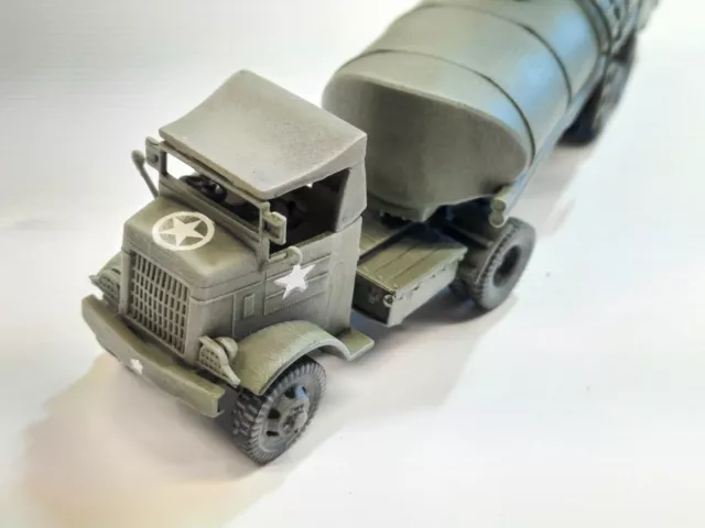 1:72 WW2 US Army Ww2 Autocar Tractor With Fuel Trailer