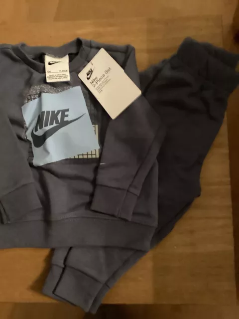 Nike boys Tracksuit 12 Months Diffused  Blue New with tags