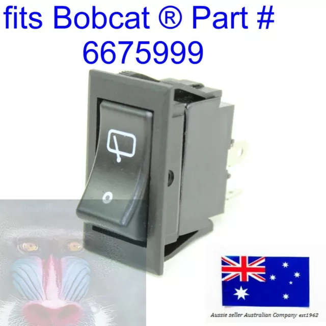 fits Bobcat Wiper Rocker Switch 6675999 864 T110 T140 T180 T190 T200 T250 T300