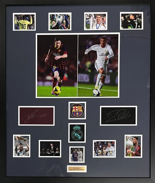 LIONEL MESSI & CRISTIANO RONALDO Signed Barcelona Real Madrid Jerseys ...