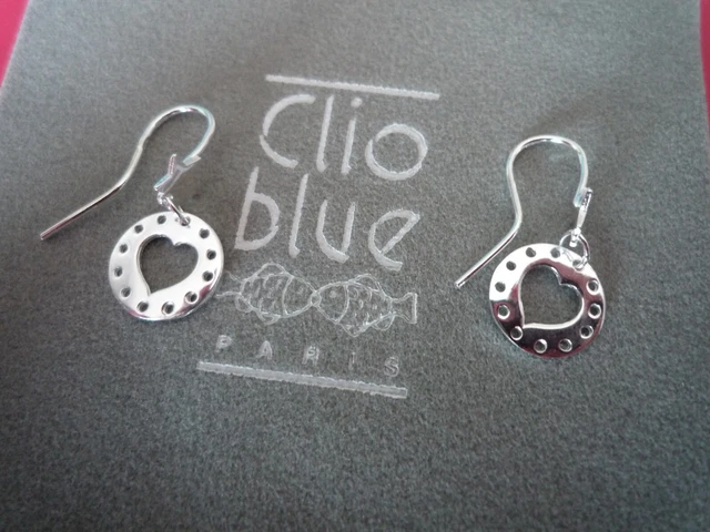 Boucles d'oreille pendantes 7 perles argent Rosa Clara