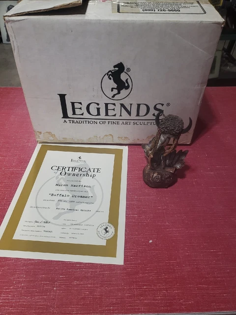 Legends Mixed Media Sculpture BUFFS DREAMER Native American Spirits 376 of 1250