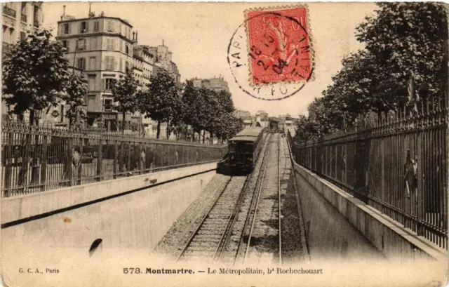 CPA AK PARIS 18e MONTMARTRE Le Metropolitain. Bd Rochechouart (53957)