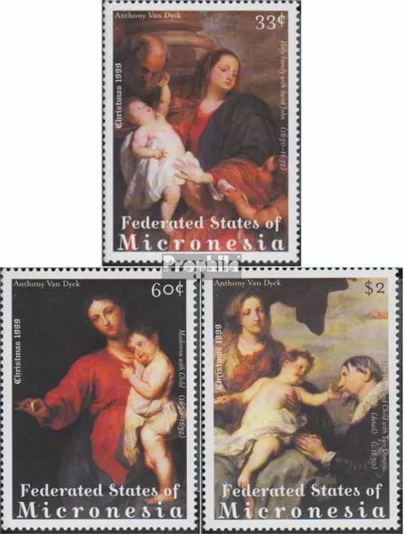 Mikronesien 878-880 (kompl.Ausg.) postfrisch 1999 Weihnachten