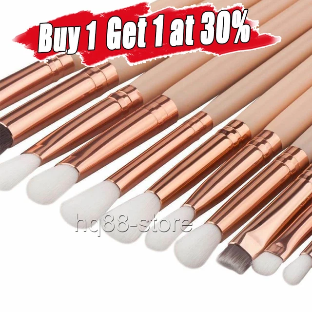 12x Professional Eyeshadow Blending Pencil Eye Brushes Set Makeup Tool Brush UK