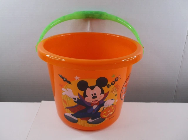 DISNEY MICKEY MOUSE Light Up Halloween Trick or Treat Bucket Pail New ...