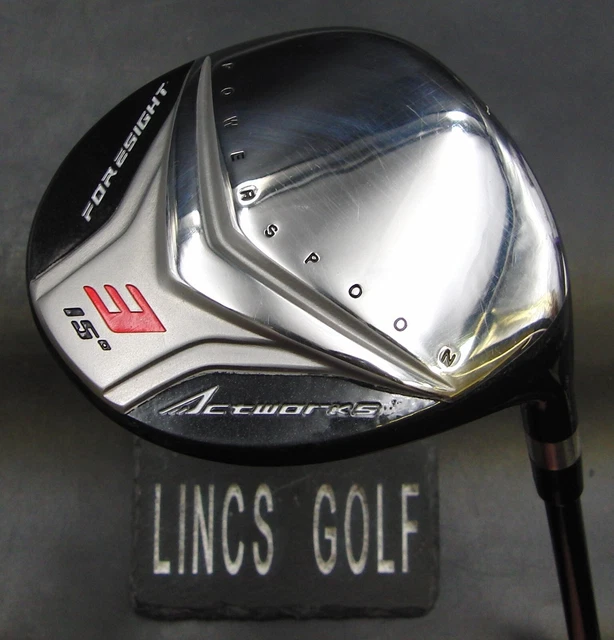 Japanese ActWorks Power Spoon Foresight 15° 3 Wood Stiff Graphite Shaft Japanese ActWorks Power Spoon Foresight 15° 3 Wood Stiff Graphite Shaft
