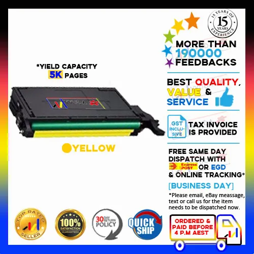 1x NoN-OEM YELLOW ONLY LASER TONER CLP660 for SAMSUNG CLP610ND CLX-6210 CLX-6240