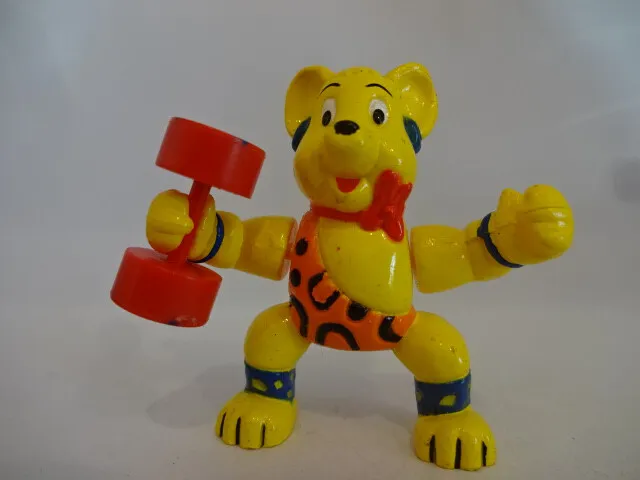 Circus figure / bear as a force acrobat with dumbbell - 45 mm