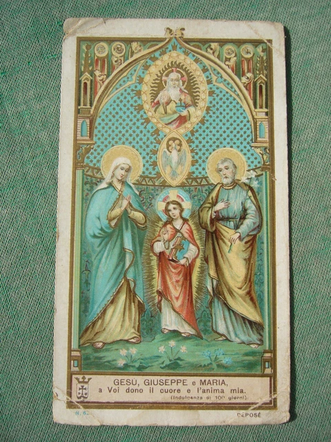 Santino Originale Santa Lega Eucaristica Sle Sacra Famiglia E Spirito Santo