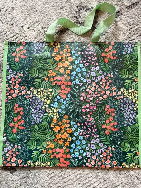 NEW (2-PK) TJMaxx Shopping Bags Beautiful ELEPHANT With FLOWER Reusable  Tote Bag