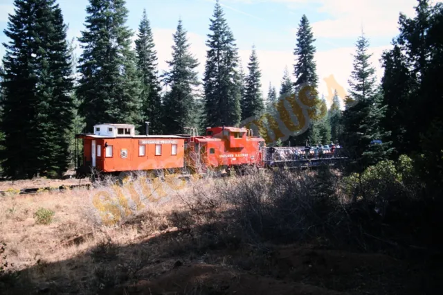 Vtg 1996 Train Slide 102 McCloud Railway Steam Caboose X3G149