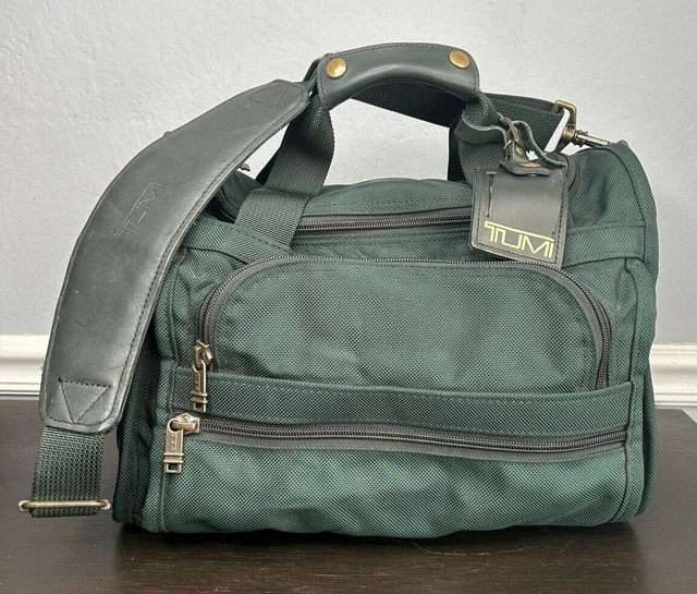Vintage Tumi USA Green Ballistic Nylon Small Carry-On Duffel Bag Gym & Travel