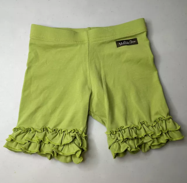 Matilda Jane Choose Your Own Path Grow With Me Lime Green Shorties Size 6