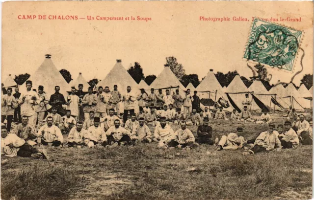 CPA AK Military - Camp de Chalons - A Camp and the Soup (695597)