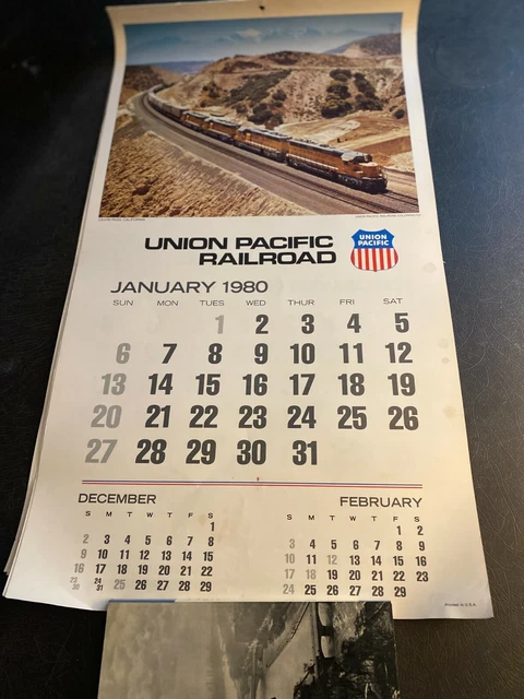 Union Pacific Railroad Calendar 1980