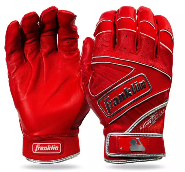 Franklin Sports MLB Batting Gloves-Powerstrap Batting Gloves Pair Baseball YOUTH