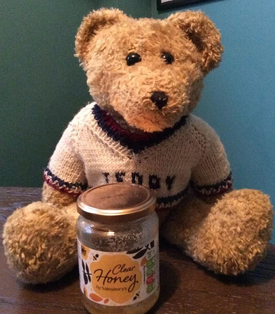 RARE OURS EN peluche traditionnel vintage Salco avec pull tricot?� 16