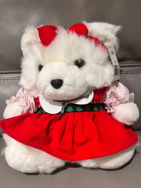 Vintage 1985 Dayton Hudson Miss Santa Bear w/Red Bow & Dress